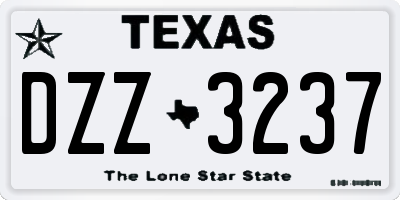 TX license plate DZZ3237