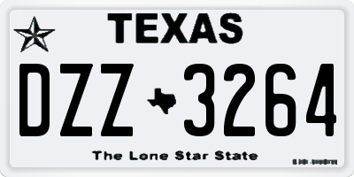 TX license plate DZZ3264