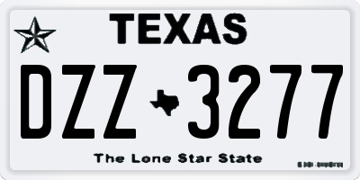 TX license plate DZZ3277