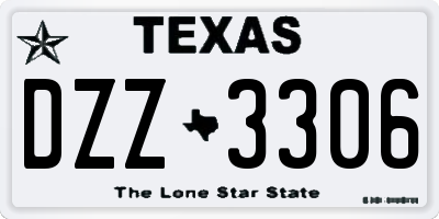 TX license plate DZZ3306