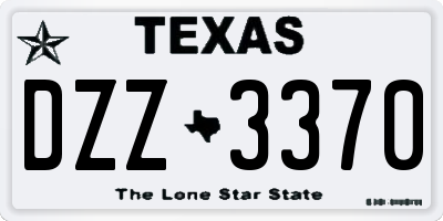 TX license plate DZZ3370