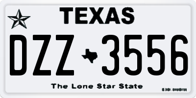 TX license plate DZZ3556