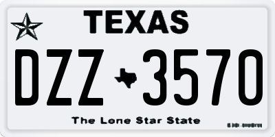 TX license plate DZZ3570