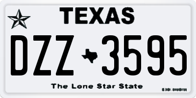 TX license plate DZZ3595