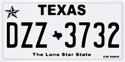 TX license plate DZZ3732