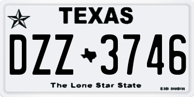 TX license plate DZZ3746