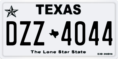 TX license plate DZZ4044