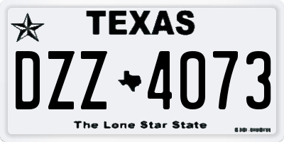 TX license plate DZZ4073