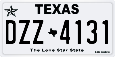 TX license plate DZZ4131