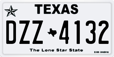 TX license plate DZZ4132