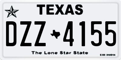 TX license plate DZZ4155