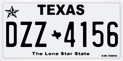 TX license plate DZZ4156