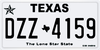 TX license plate DZZ4159