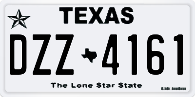 TX license plate DZZ4161