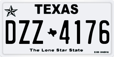 TX license plate DZZ4176