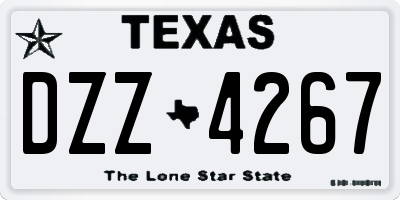 TX license plate DZZ4267