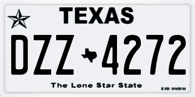 TX license plate DZZ4272