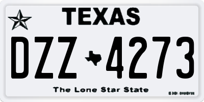 TX license plate DZZ4273