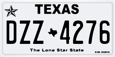 TX license plate DZZ4276