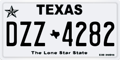 TX license plate DZZ4282