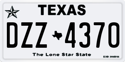 TX license plate DZZ4370