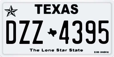 TX license plate DZZ4395