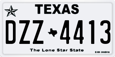TX license plate DZZ4413