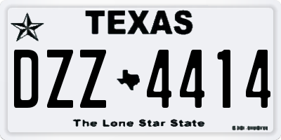 TX license plate DZZ4414