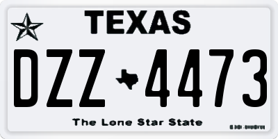 TX license plate DZZ4473