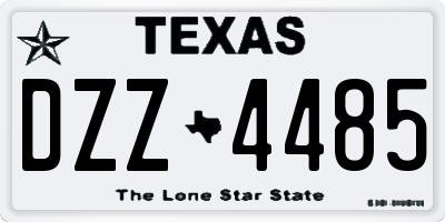 TX license plate DZZ4485