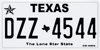TX license plate DZZ4544