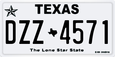 TX license plate DZZ4571