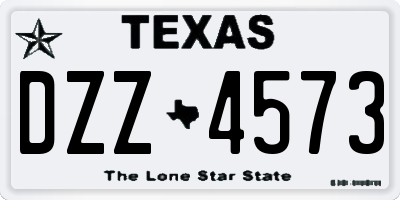 TX license plate DZZ4573