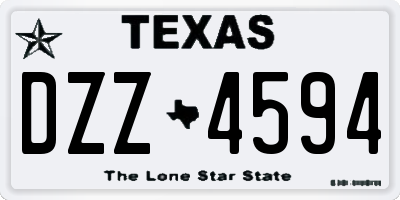 TX license plate DZZ4594