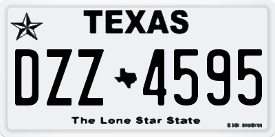 TX license plate DZZ4595