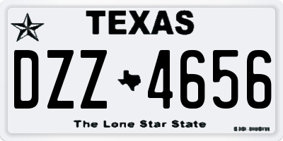 TX license plate DZZ4656