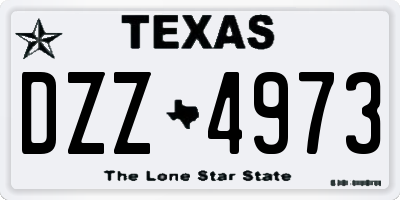 TX license plate DZZ4973