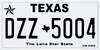 TX license plate DZZ5004