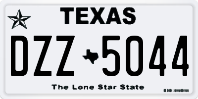 TX license plate DZZ5044