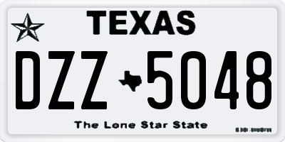 TX license plate DZZ5048