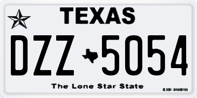 TX license plate DZZ5054