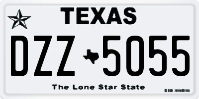 TX license plate DZZ5055