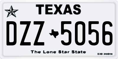 TX license plate DZZ5056