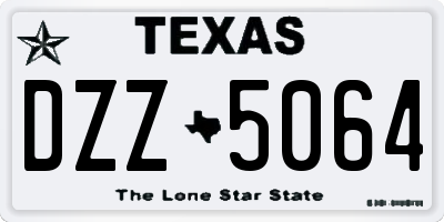 TX license plate DZZ5064