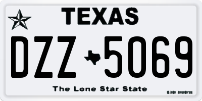 TX license plate DZZ5069