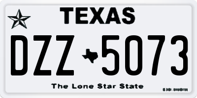TX license plate DZZ5073