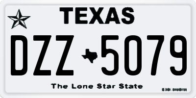 TX license plate DZZ5079