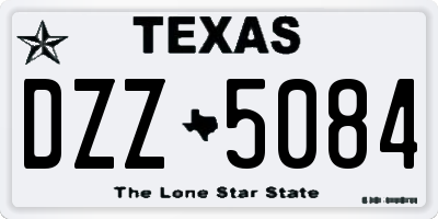 TX license plate DZZ5084