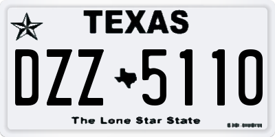 TX license plate DZZ5110