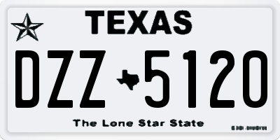 TX license plate DZZ5120